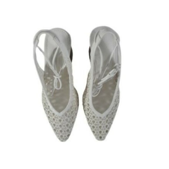 ASOS Shoes womens White Sling Back Slip On Pointed Toe Size 3 - Picture 7 of 11